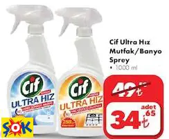 CİF ULTRA HIZ MUTFAK/BANYO SPREY • 1000 ML CİF ULTRA HIZ MUTFAK/BANYO SPREY • 1000 ML
